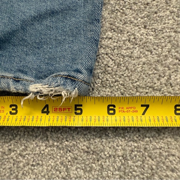 AGOLDE Nico Women’s High Rise Raw Hem Button Fly Slim Lt Blue Jeans Sz 29 - Picture 10 of 11